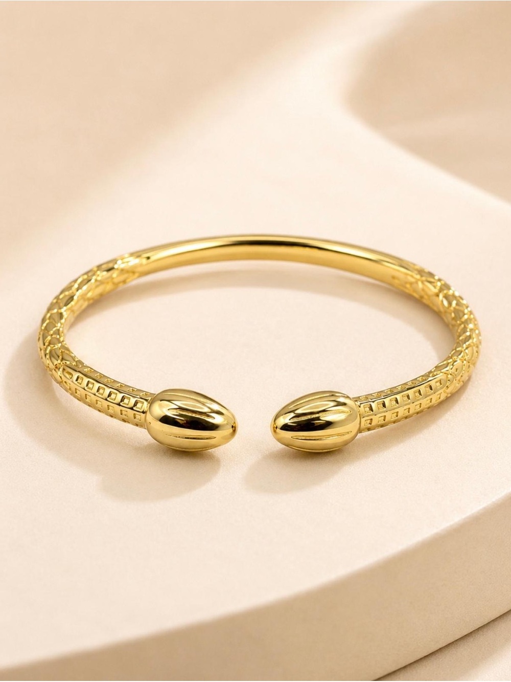 Open-Ended Cuff Bracelet 14K Gold Plated - New!